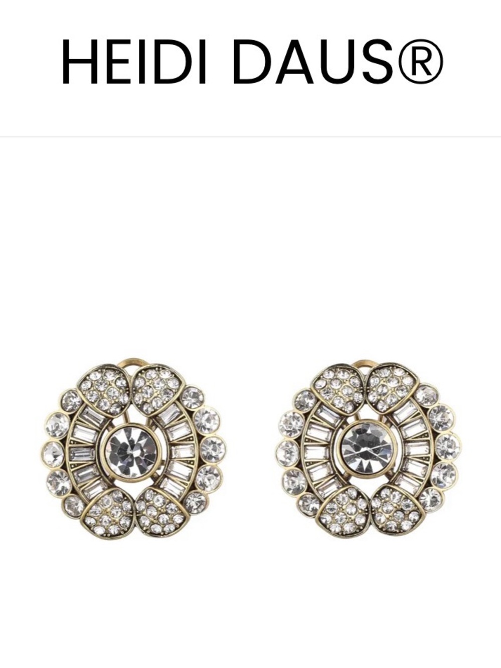 HEIDI DAUS® "Gala Glam" Crystal Art Deco Earrings